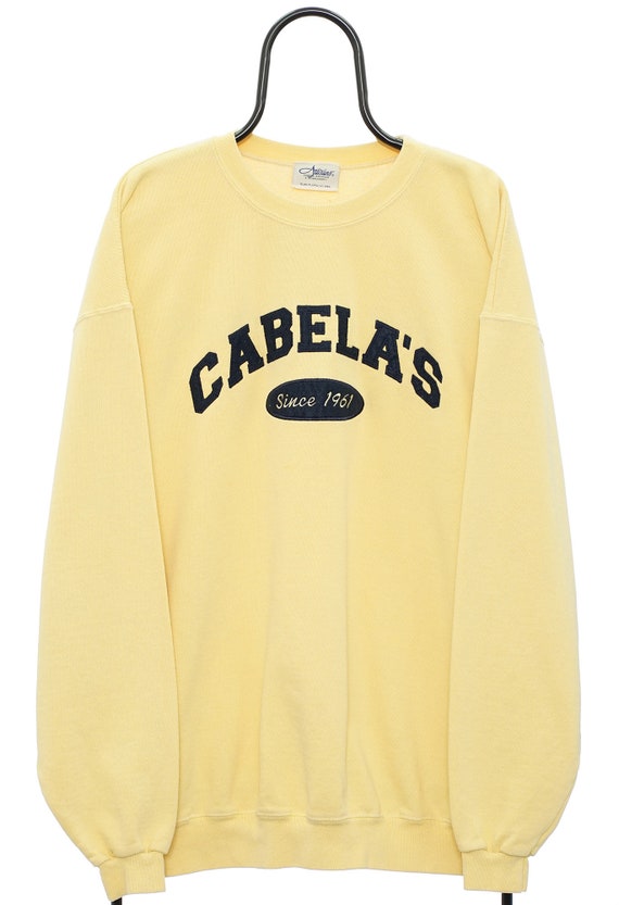Vintage Cabelas Spellout Yellow Sweatshirt X Large - Etsy