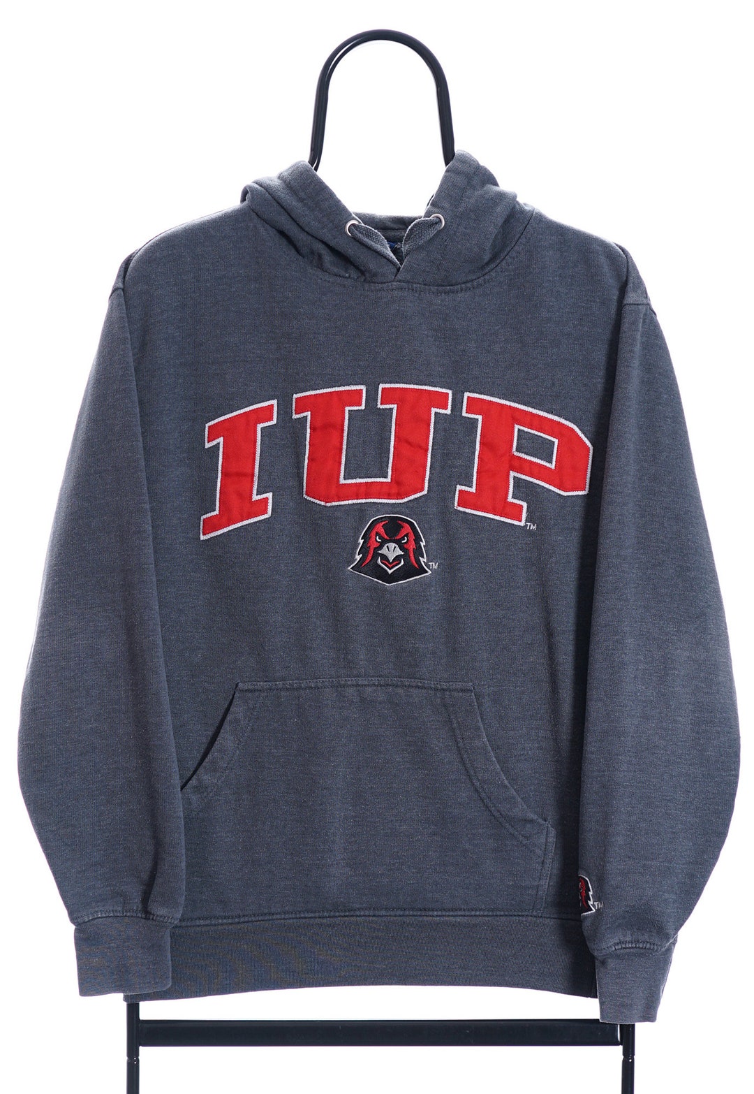 Vintage Iup Crimson Hawks Grey Spellout Hoodie Etsy