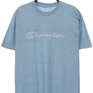 Vintage Champion 90s Spellout Single Stitch TShirt - Large