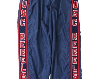 Vintage USC Rebels USA Sports Navy Tracksuit Bottoms - Medium