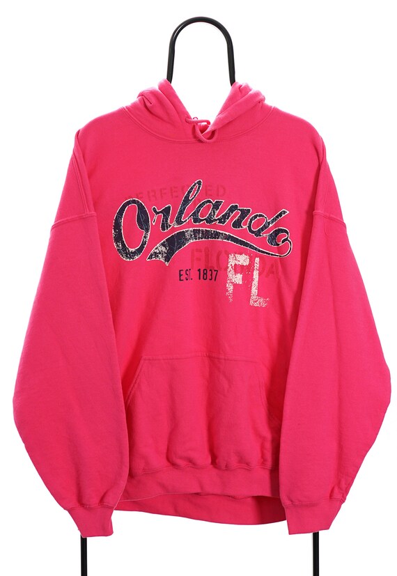 Vintage Pink Orlando Hoodie Large - Etsy Polska