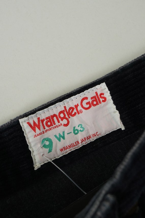 Vintage Wrangler Black Corduroy Trousers - Womens… - image 3