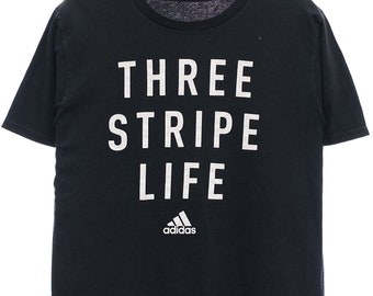 Vintage Adidas Sportswear Graphic Black TShirt - Medium