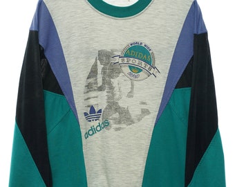 Vintage Adidas 80s Sports Worldwide Sweatshirt - Large