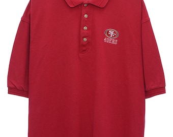 Vintage NFL San Francisco 49ers Sports Maroon Polo Shirt - X Large