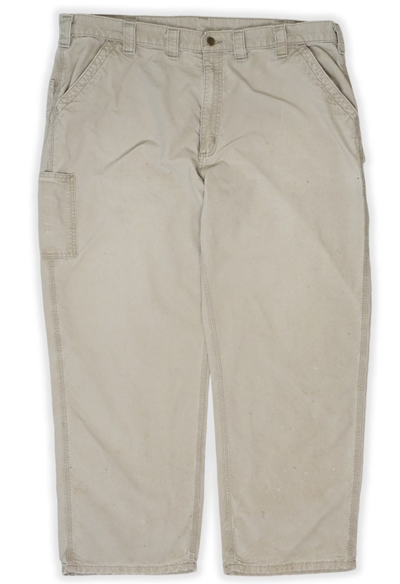 Vintage Carhartt Workwear Beige Carpenter Trouser… - image 2