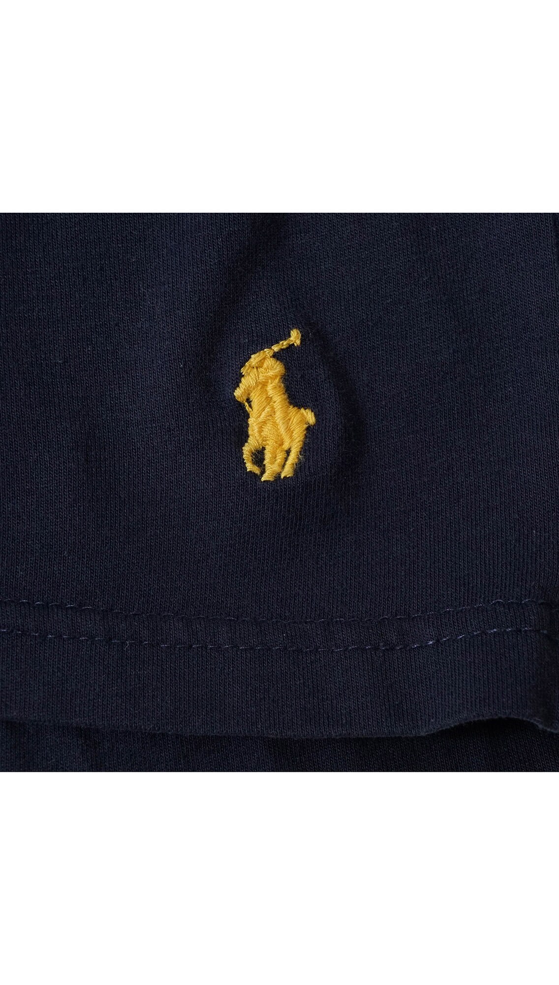 Retro Polo Ralph Lauren Navy Logo TShirt– Atlas Vintage