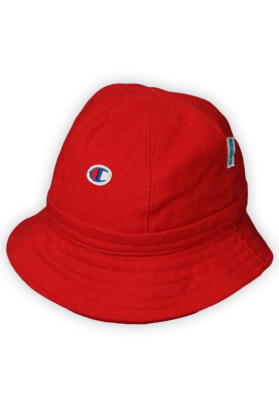 Vintage Champion 70s Red Bucket Hat 