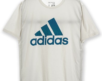 Adidas Vintage White Logo TShirt - Large