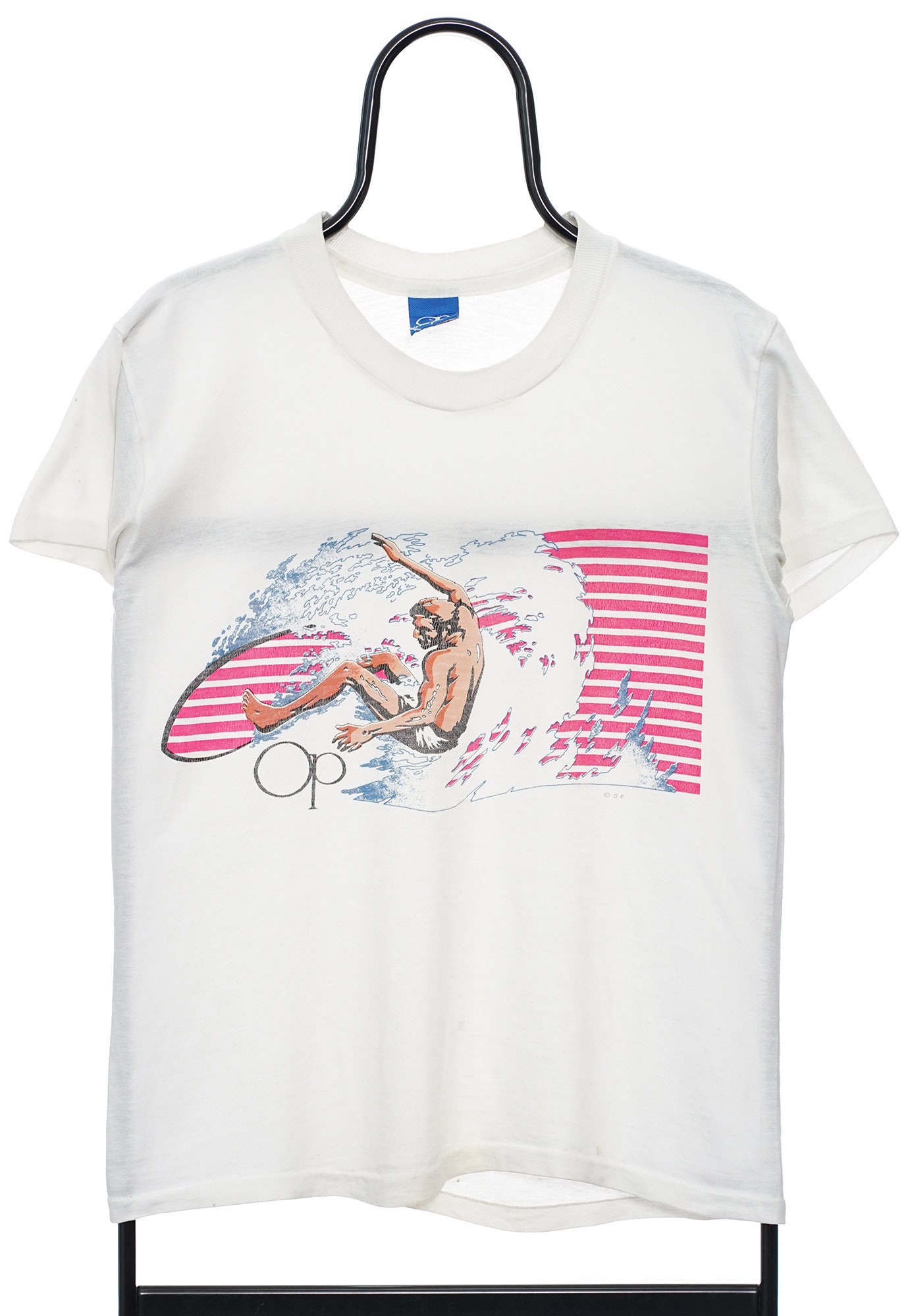 Vêtements Vêtements enfant unisexe Hauts et t-shirts T-shirts T-shirts graphiques Youth Ocean Pacific 1986 Surfs Up T-Shirt vintage taille 6 