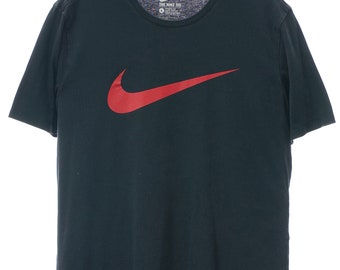 Black nike shirt red tick Clearance