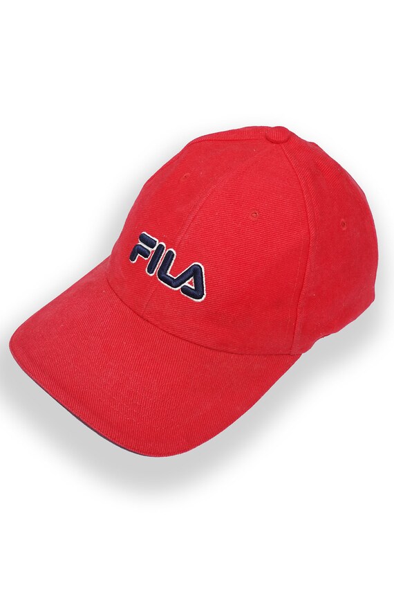Vintage Fila Red Spellout Baseball Cap 