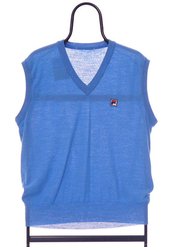 Fila Blue Logo Sweater Vest Small - Etsy