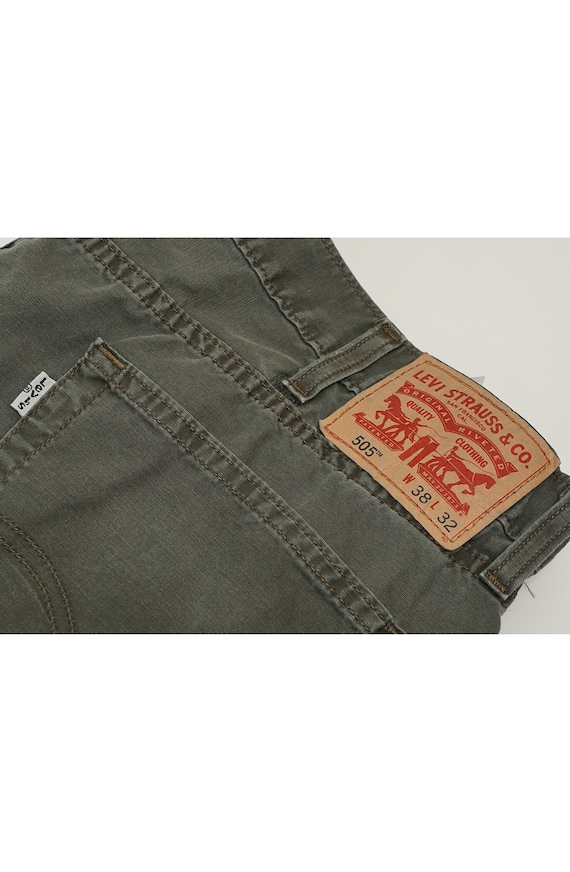 Vintage Levis 505 Green Trousers W38 L28 Etsy