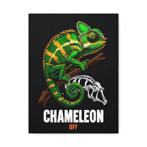 Vibrant Chameleon Canvas: Whimsical Wildlife Art for Kids' Rooms, Nature Lovers & Quirky Home Decor