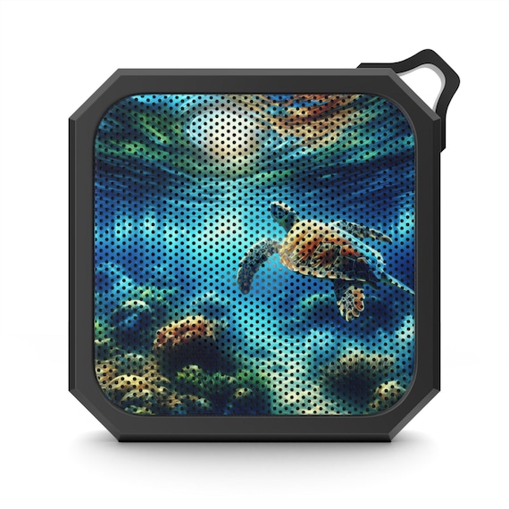 Waterproof Bluetooth Speaker, Outdoor Speaker for Camping, Portable Music Device for Beach, Nature Lover Gift, Turtle Design