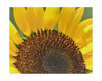 ひまわりのジグソーパズル – 鮮やかな花の自然写真、リラックスできる