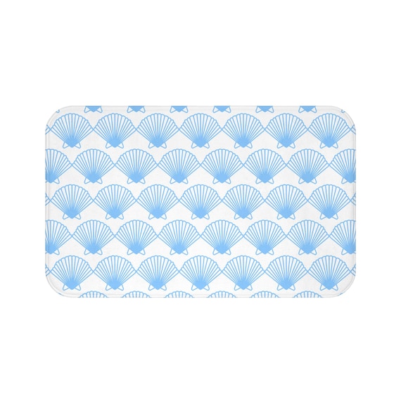 Coastal Shell Bath Mat - Nautical Decor, Beach House Accessory, Ocean-Themed Gift, Bathroom Mat, Summer Vibes
