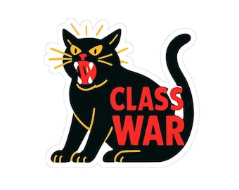 Bold Cat Kiss-Cut Stickers: Stylish Laptop Decals, Fun Art for Cat Lovers