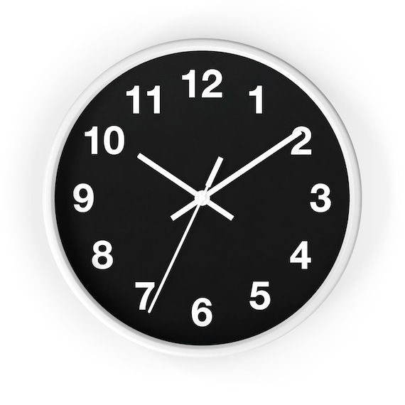 Minimal Black Numeric Wall Clock | Modern Home Decor