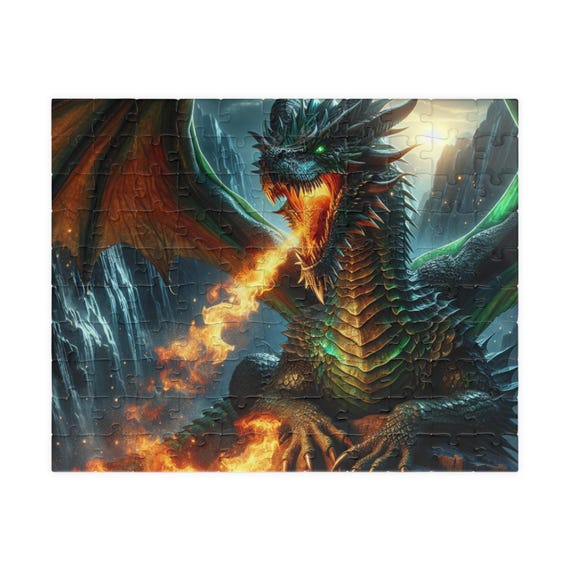 Fantasy Dragon Jigsaw Puzzle: 110-520 Pieces, Perfect Home Decor Gift for Family Game Night