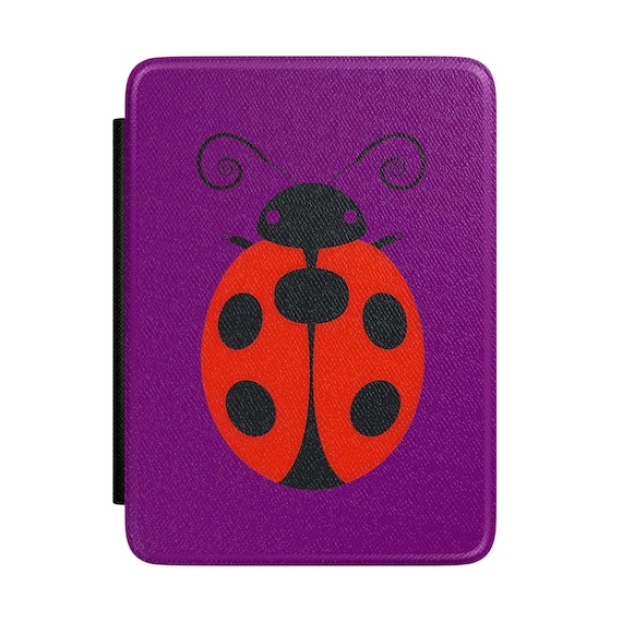 Ladybug Illustration Kindle Case | Purple PU Leather Cover (Paperwhite)