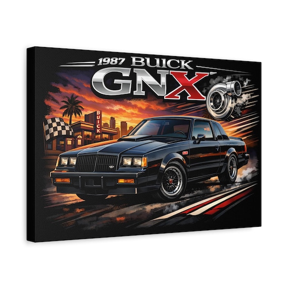 1987 Buick GNX Muscle Car Canvas | Matte Stretched Wall Art