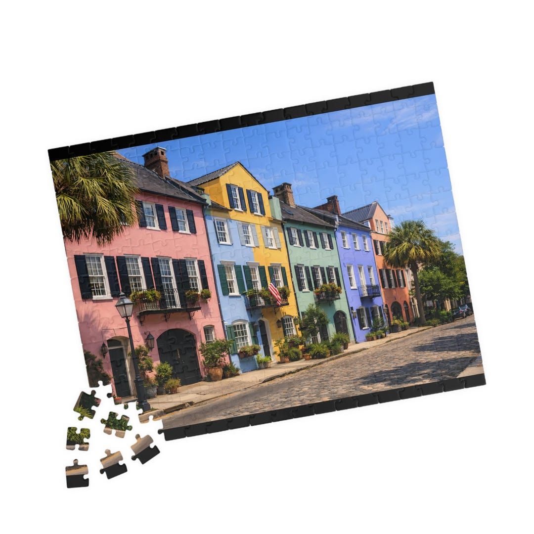 Colorful Charleston Row Houses Jigsaw Puzzle 110-520 Pieces | Travel ...