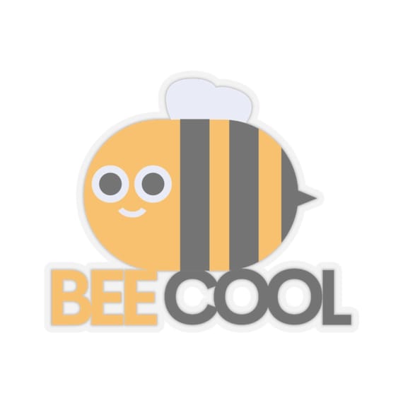 Buzzworthy Bee Cool Vinyl Sticker: Laptop, Water Bottle & Computer Decal - Cute Design for Students