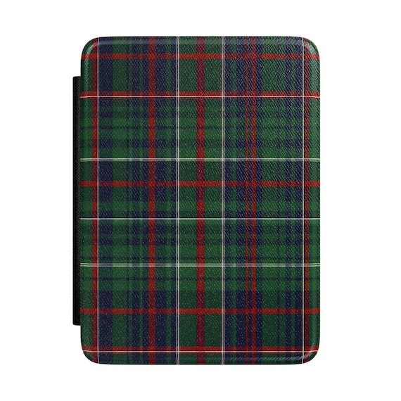 Green Red Tartan Plaid Kindle Case – PU Leather Cover for Paperwhite (2024-2025)