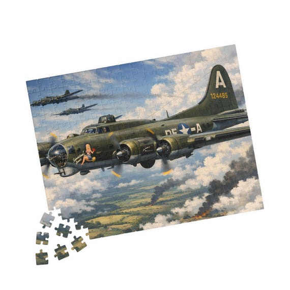 B-17 Flying Fortress Bomber Puzzle 110/252/520 Piece | WWII Aviation Jigsaw