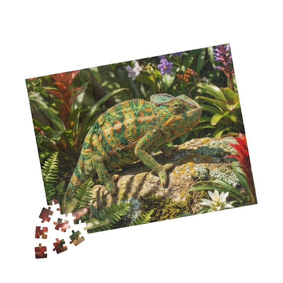 Chameleon Tropical Jungle Jigsaw Puzzle 110-520 Piece Relaxing Nature Wildlife Educational Gift