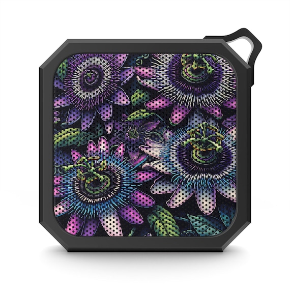 Outdoor Floral Bluetooth Speaker, Water Resistant Sound System, Portable Travel Speaker, Spring Garden Party Music, Hiking and Camping Gift