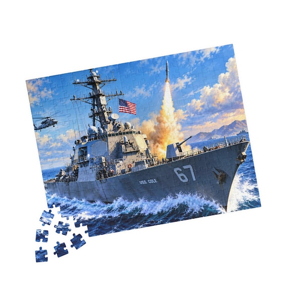 Naval Destroyer Missile Launch Jigsaw Puzzle - 110/252/520 Pieces
