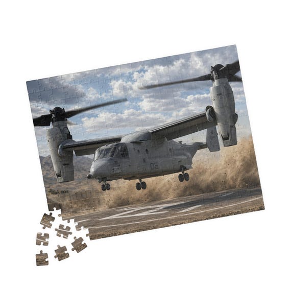 Military Tiltrotor Aircraft Puzzle | V-22 Osprey Jigsaw Puzzle