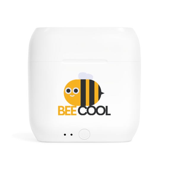 Wireless Earbuds-Custom Designed with a "Bee Cool" Graphic-Bluetooth-ABS Earbud Case-Birthday Gift-Stocking Stuffer-Gift for Kids