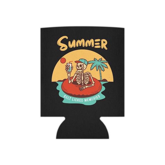 Summer Vibes Beverage Sleeve: Sunny Days Can Cooler for Beer, Soda & Drinks - Perfect Party Gift