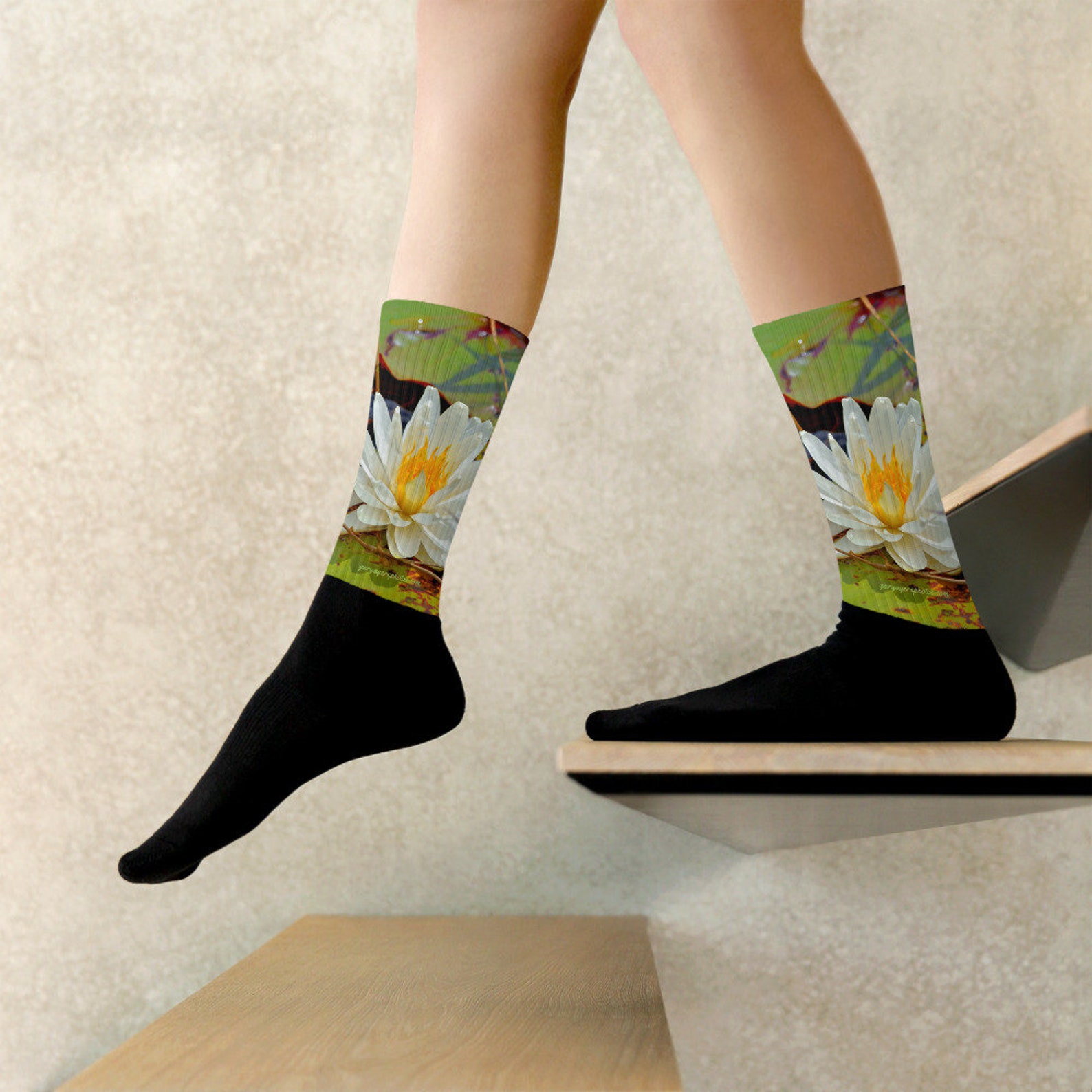 Flower Print Socks Make a statement with these Lotus Flower Etsy