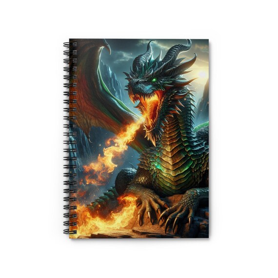 Fantasy Dragon Spiral Notebook - Ideal for Creatives, Writers, and Students, Gifts for Fantasy Lovers, Art Journal, Sketchbook