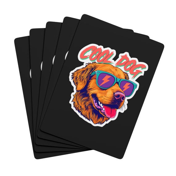 Dog Playing Cards: Vibrant Pet Lover Game Night Deck (Acrylic Box)