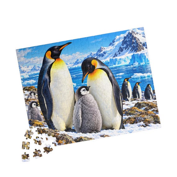 Emperor Penguins Arctic Landscape Puzzle