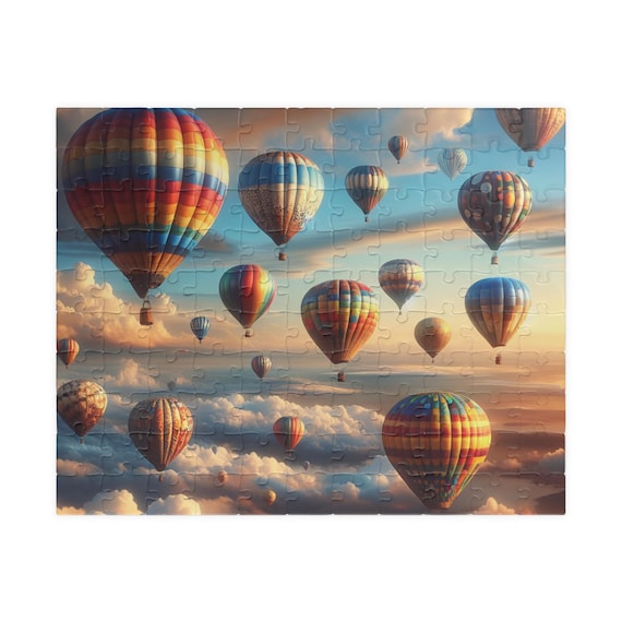 Hot Air Balloon Puzzle, 110-1014 Piece Jigsaw Puzzle, Home Decor, Fun Family Activity, Unique Gift for Kids & Adults