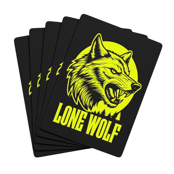 Lone Wolf Poker Playing Cards: Unique Game Night Gift