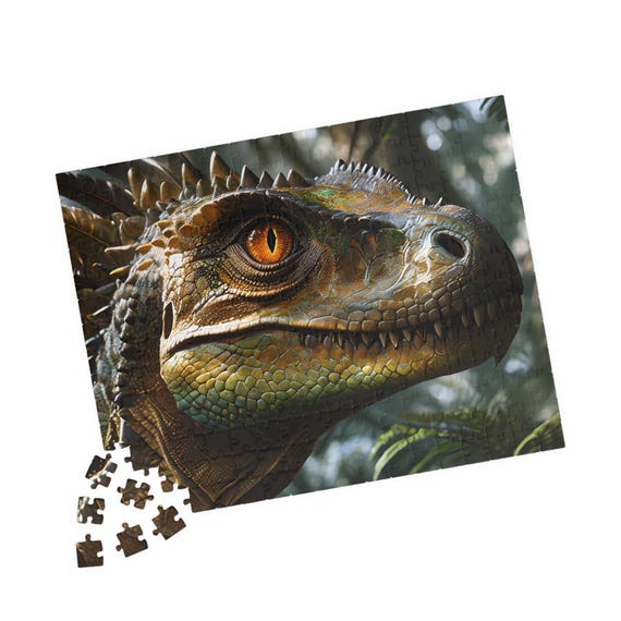 Realistic Velociraptor Portrait Puzzle | Dinosaur Jigsaw Puzzle