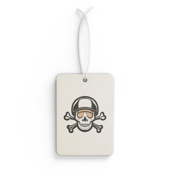 Gothic Skull and Crossbones Car Air Freshener - Fragrance for Your Ride