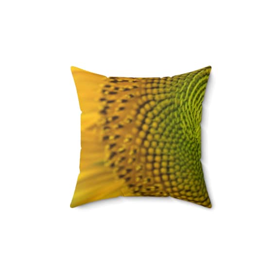 Sunflower Square Pillow - Floral Home Decor, Yellow Flower Cushion, Farmhouse Throw Pillow, Botanical Accent Pillow, Nature Lover Gift