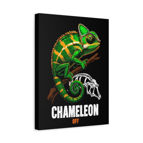 Vibrant Chameleon Canvas: Whimsical Wildlife Art for Kids' Rooms, Nature Lovers & Quirky Home Decor
