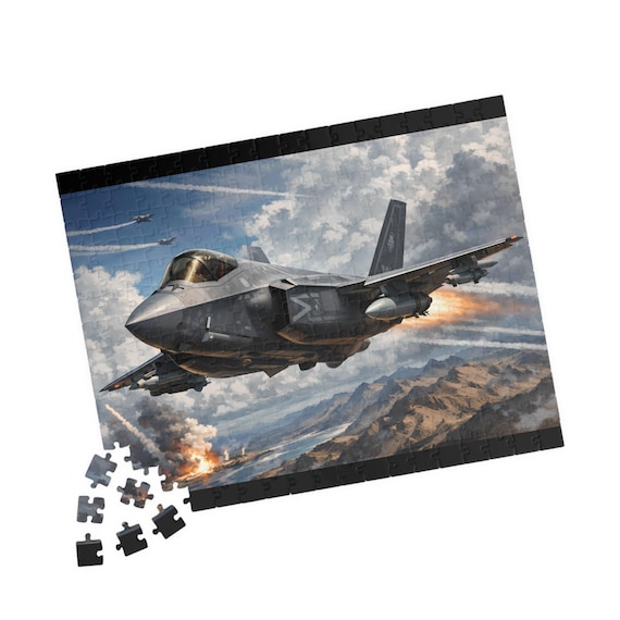 F-35 Lightning II Fighter Jet Aerial Combat Jigsaw Puzzle 110-520 Pieces Aviation Military Gift