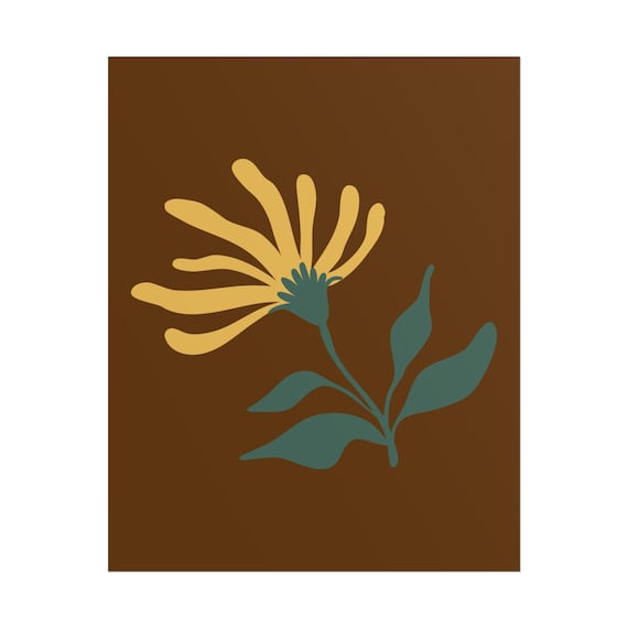 Floral Rolled Poster: Modern Boho Wall Art Print (16x20)