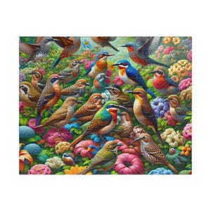 Colorful Bird Puzzle: Family Fun, Relaxation (110, 252, 520-Piece Options)